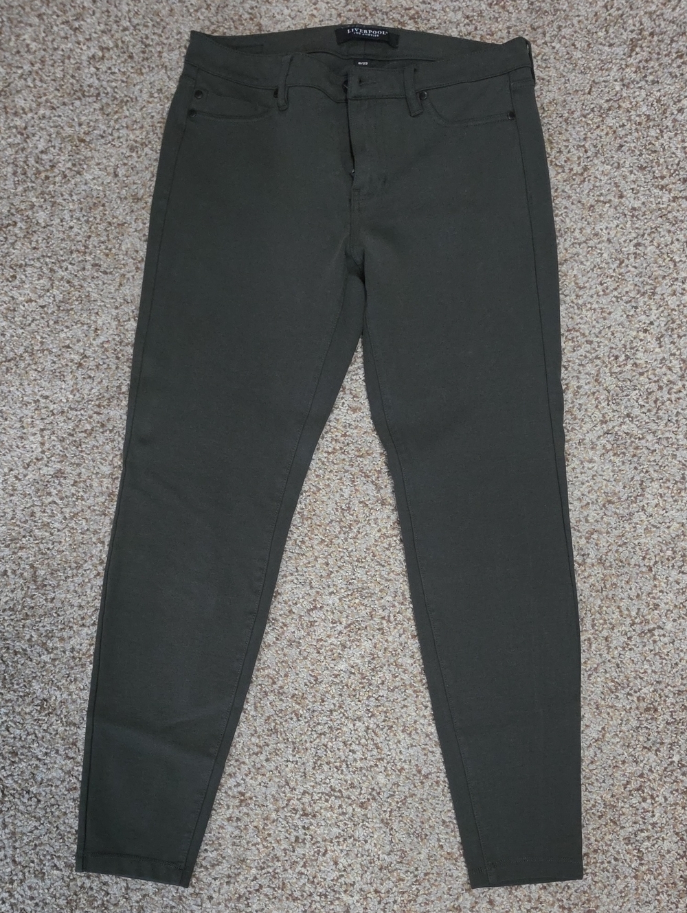 Liverpool Olive Green Ponte Skinny Pants